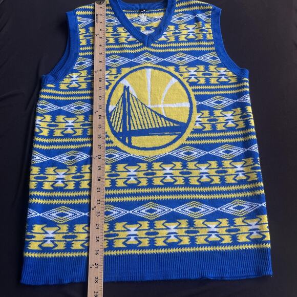 Golden State Warriors Sweater Vest Mens Large NBA Basketball Ugly Xmas Gift - Picture 7 of 7
